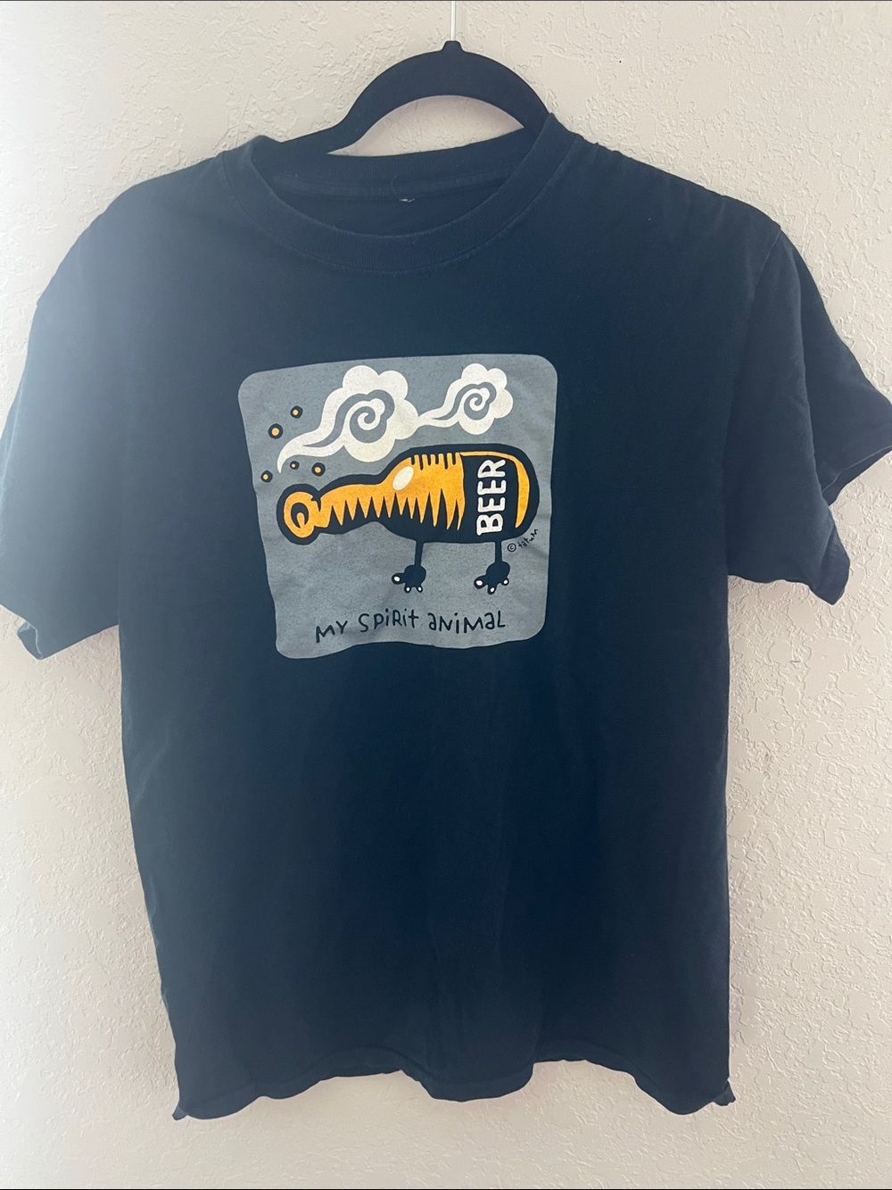 Black Short Sleeve Graphic Tee - My Spirit Animal Beer